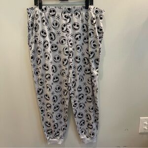 Disney Women's Nightmare Before Christmas Jack Skellington Pajama Pants XL Gray